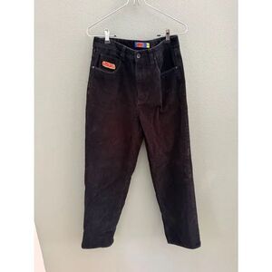 Empyre Relaxed Fit Corduroy Pants Black Wide Leg Mens 30 Skate Streetwear